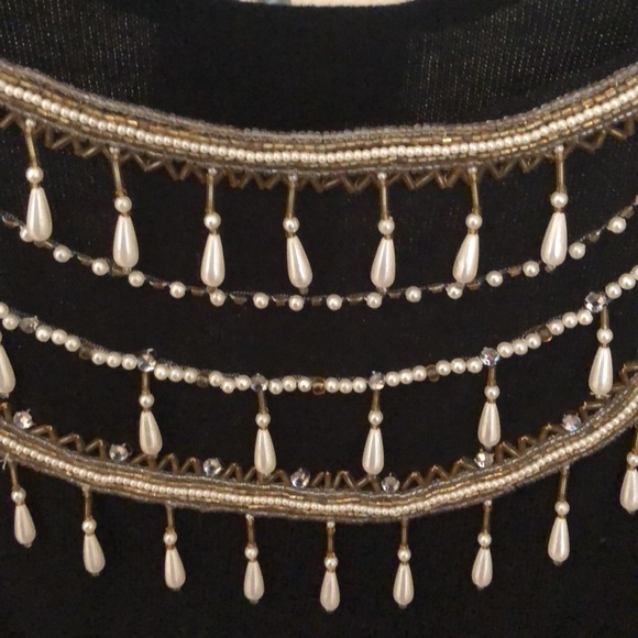NWT Gorgeous! Pearl Beaded Embellished Sweater by Bob Mackie - Picture 9 of 16